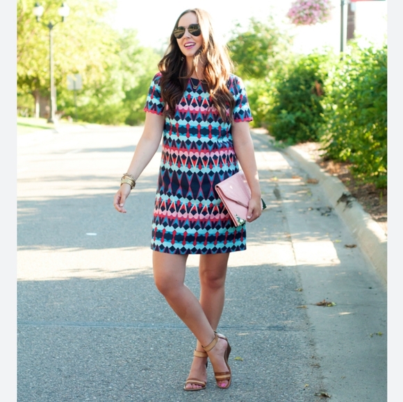 J. Crew Factory Dresses & Skirts - J. Crew Factory printed gallery mosaic shift dress